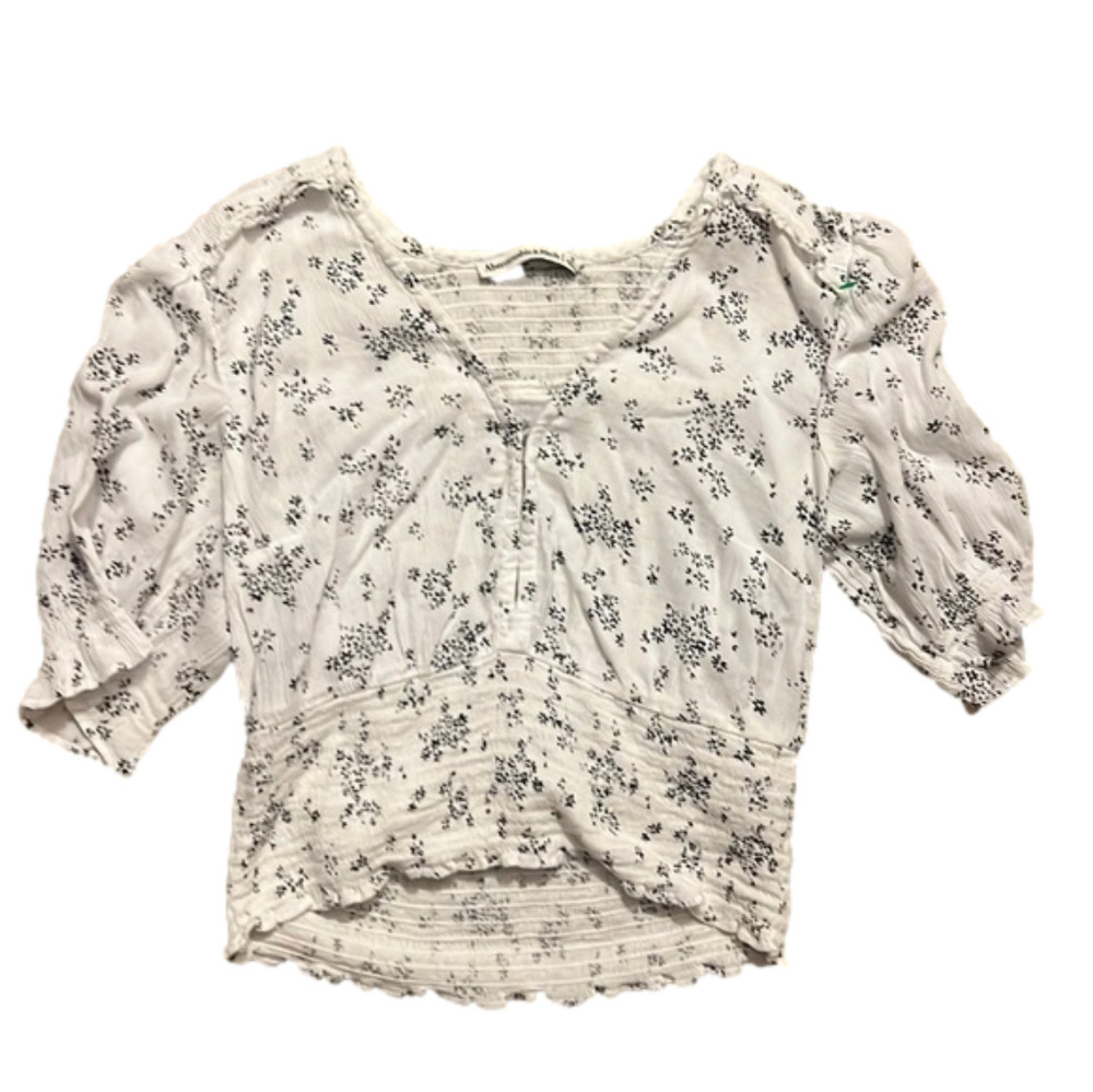 Abercrombie & Fitch puffy sleeve crop top